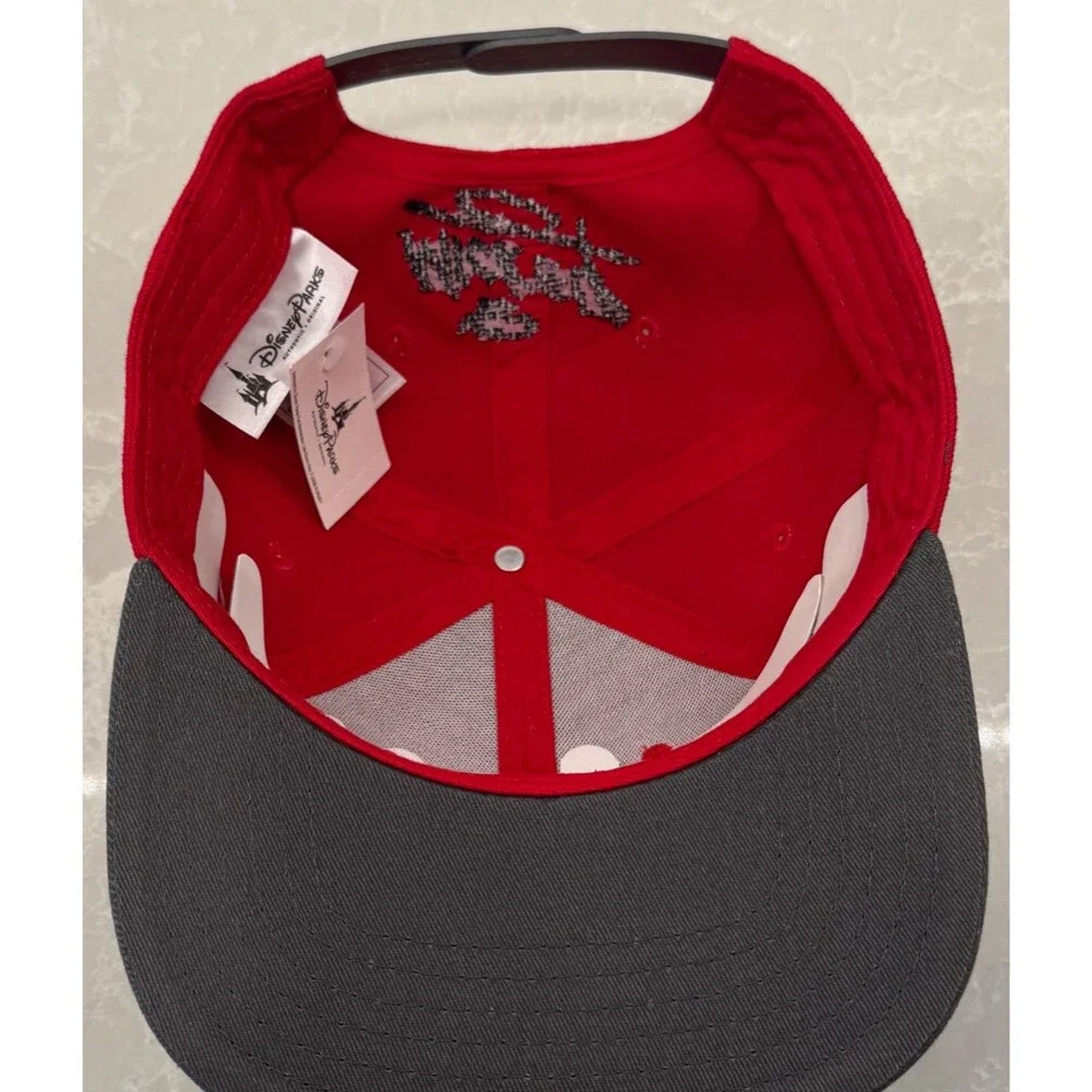 NEW - Disney Parks Pixel Cross Stitch MICKEY MOUSE Red Hat Youth Adjustable NWT